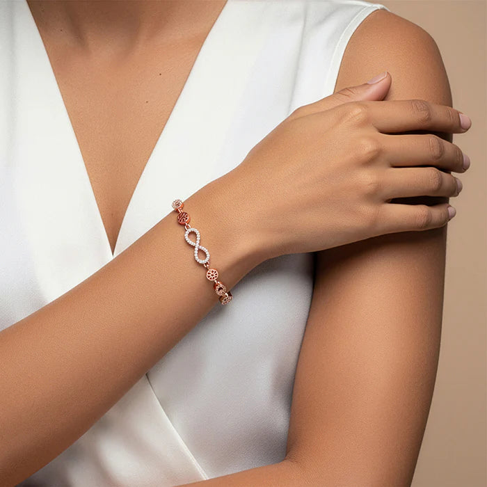 Rose Gold Forever Infinity Love Bracelet